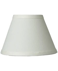 Springcrest Set of Empire Lamp Shades Taya Cream Small 3.5" Top x 7" Bottom x 5" High Candelabra Clip-On Fitting