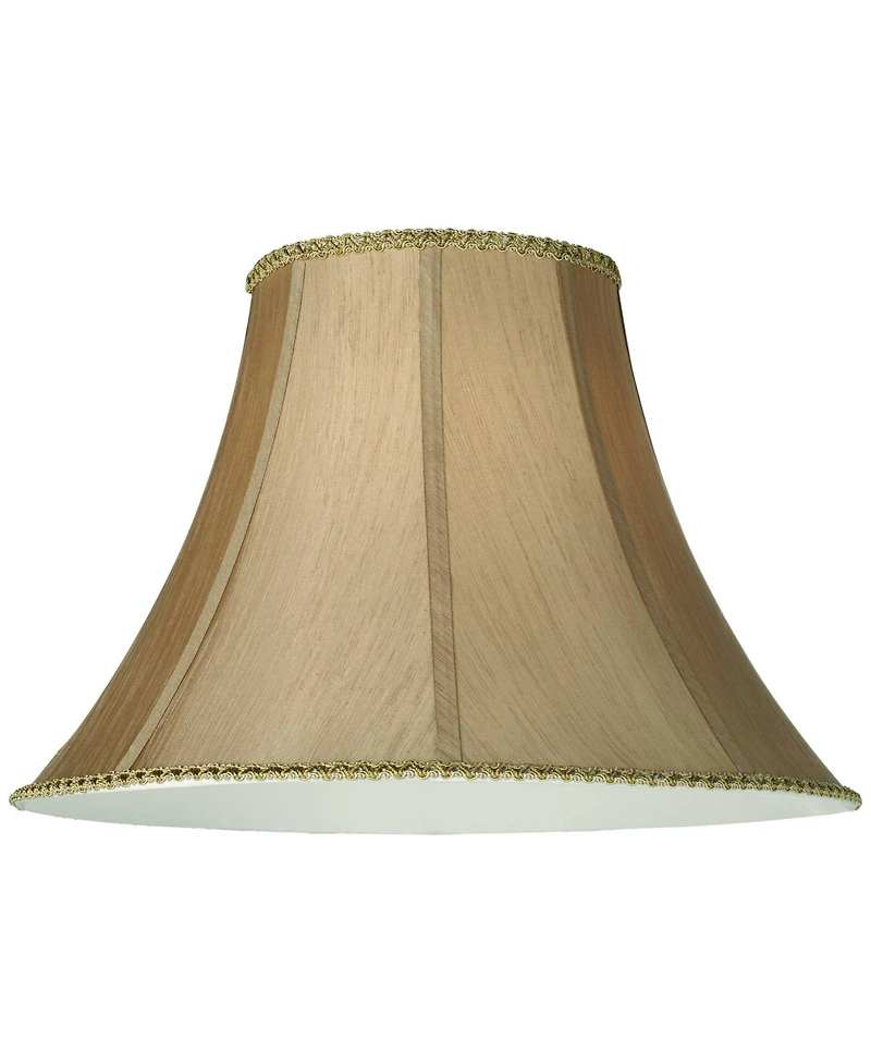 Springcrest Imperial Shade Set of 2 Round Bell Lamp Shades Earthen Large 8" Top x 18" Bottom x 13" Slant Spider