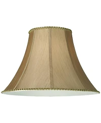 Springcrest Imperial Shade Set of 2 Round Bell Lamp Shades Earthen Large 8" Top x 18" Bottom x 13" Slant Spider