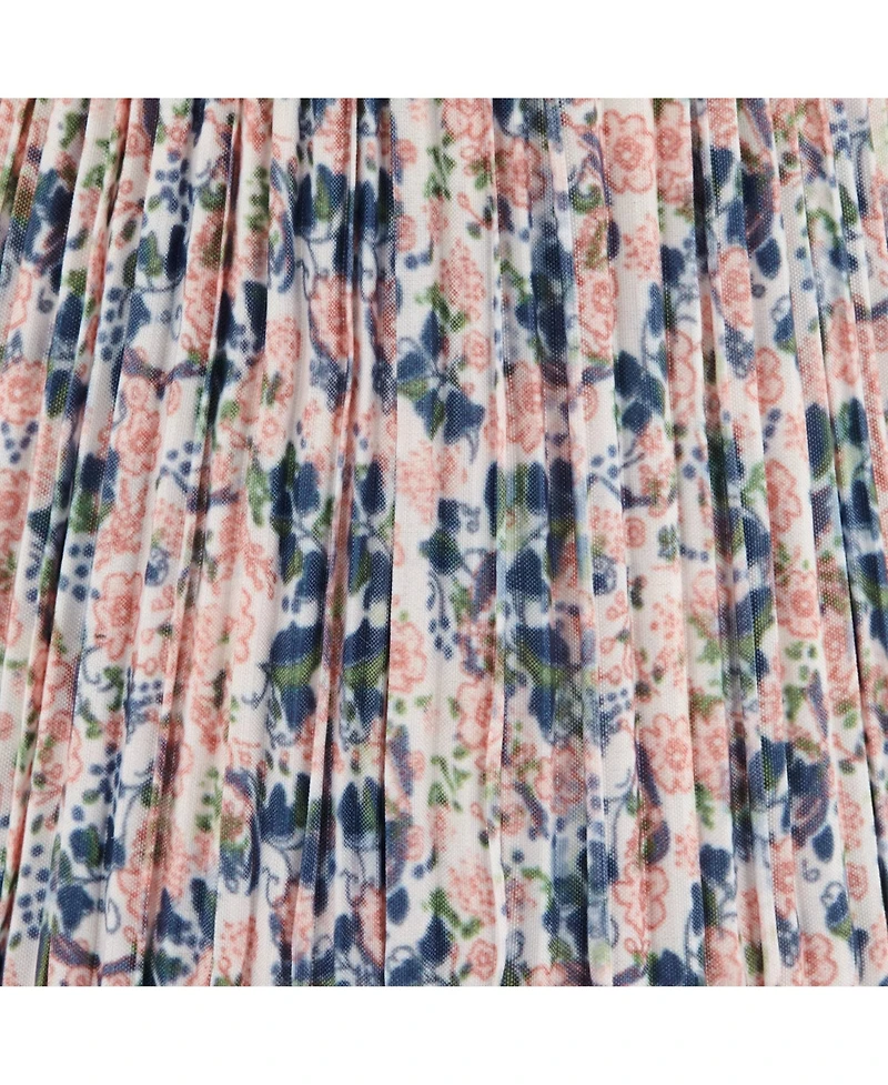 Springcrest Shirred 4" Top x 6" Bottom x 5 1/2" High x 5 1/2" Slant Print Lamp Shades Replacement Set of 8 Clip On