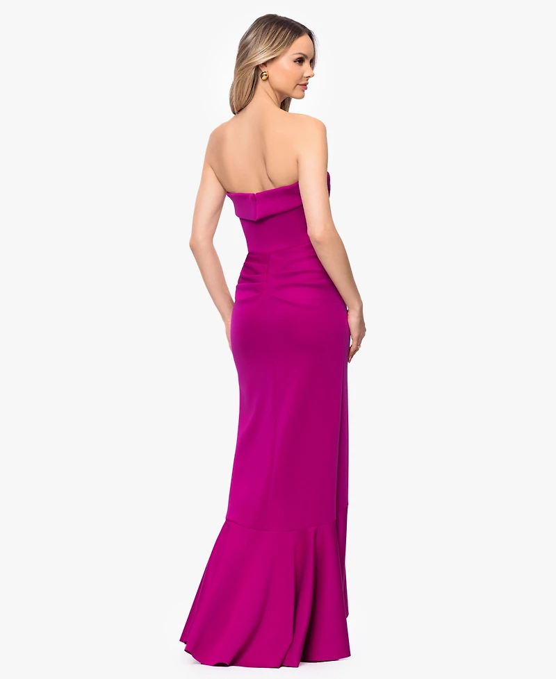 Xscape Women's Sleeveless Strapless Gown