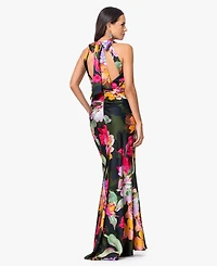 Xscape Women's Sleeveless Cowl Neck Gown