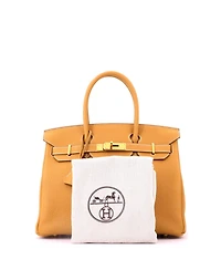 Pre-Owned HERMES Birkin 30 Handbag Brown Togo with Gold Hardware
