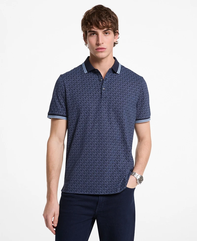 Michael Kors Men's Signature Greenwich Regular Fit Polo Shirt