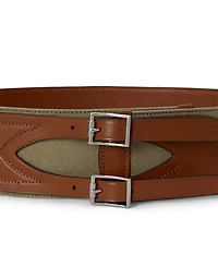 Lauren Ralph Women's Double-Buckle Wide Belt
