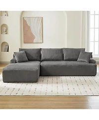 gaomon 106-Inch Modular Sectional Couch with L-Shape- Modern Corduroy Loveseat