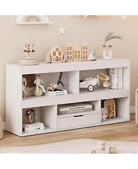 gaomon 2-Tier Kids Bookshelf and Toy Storage Organizer, 5-Cubby Children Bookcase Cabinet