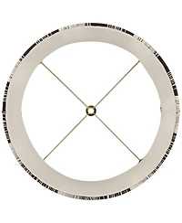 Springcrest Esbjerg 13" Top x 14" Bottom x 10" High x 10" Slant Print Lamp Shade Replacement Drum Monochrome Washer Harp Finial
