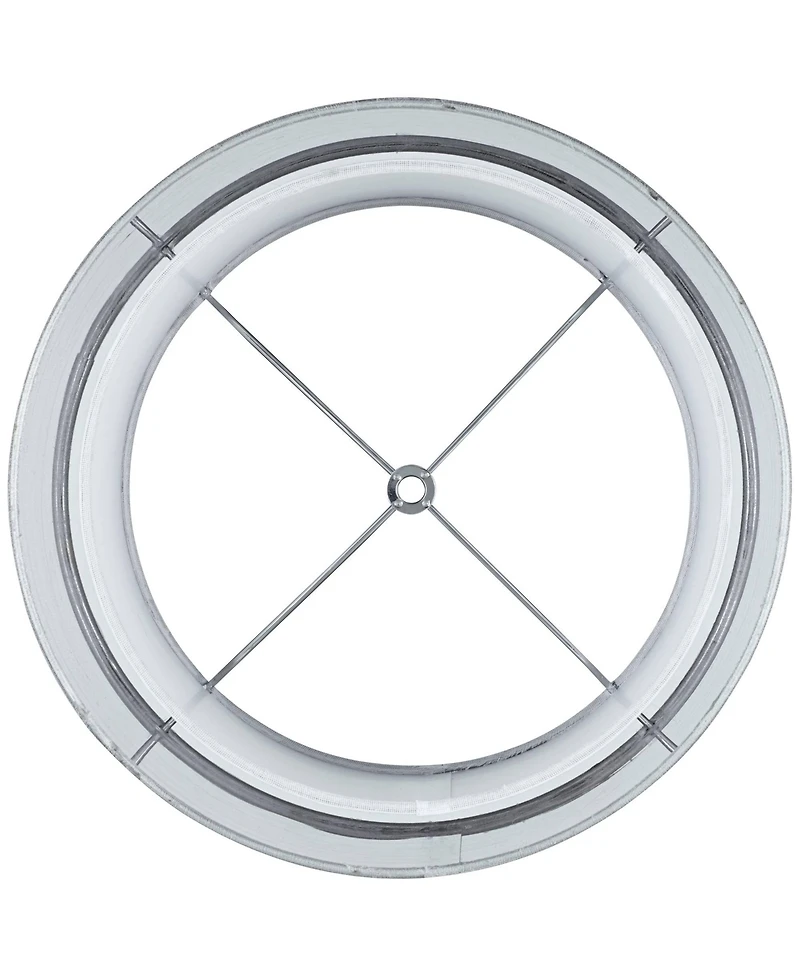 Springcrest Set of 2 Hardback Double Drum Lamp Sheer Small 12" Top x 12" Bottom x 9" High Spider Harp Finial Fitting