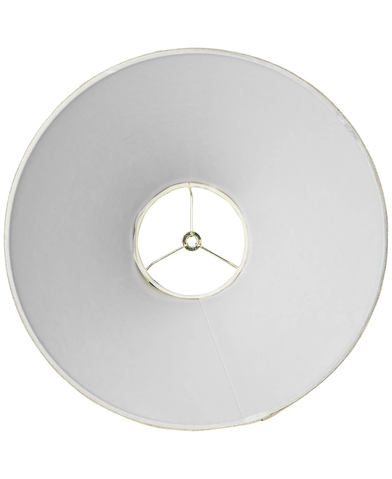 Springcrest Set of 2 Empire Lamp Shades Fine Burlap Medium 5" Top x 15" Bottom x 10.5" High Spider Replacement Harp Finial Fitting