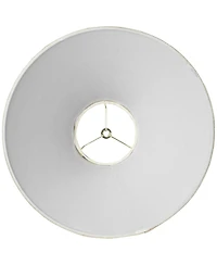 Springcrest Set of 2 Empire Lamp Shades Fine Burlap Medium 5" Top x 15" Bottom x 10.5" High Spider Replacement Harp Finial Fitting