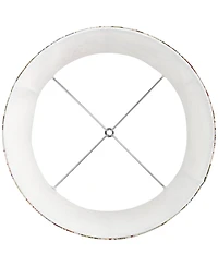 Springcrest Set of 2 Drum Print Lamp Shades Sage Green Medium 14" Top x 16" Bottom x 11.5" High Spider Harp and Finial Fitting