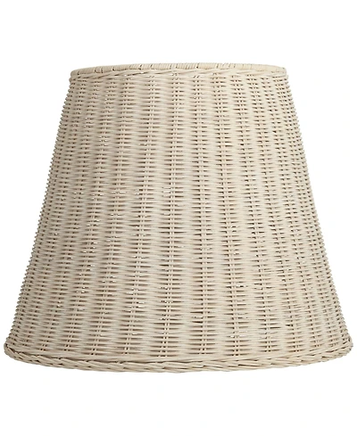 Springcrest 10" Top x 16" Bottom x 13 1/4" High x 13 1/4" Slant Lamp Shade Replacement Medium Rattan Spider Harp Finial