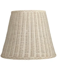 Springcrest 10" Top x 16" Bottom x 13 1/4" High x 13 1/4" Slant Lamp Shade Replacement Medium Rattan Spider Harp Finial