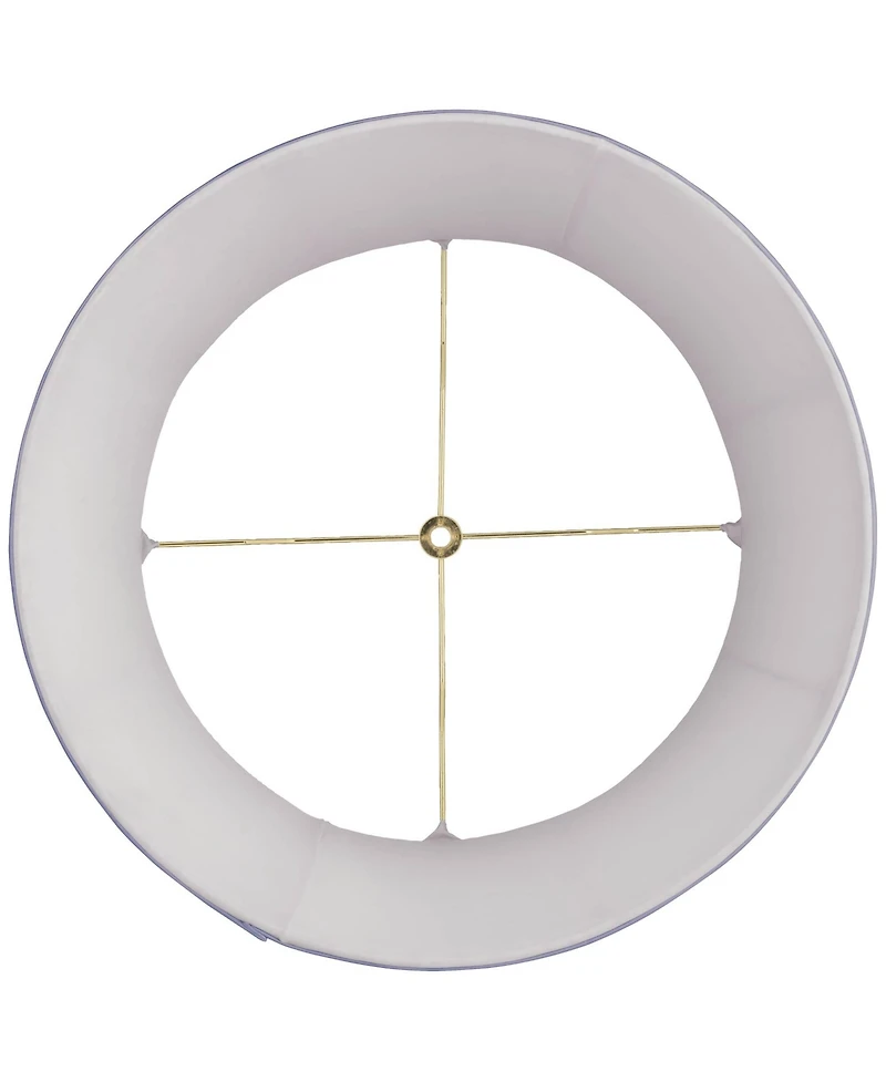 Springcrest Mapo 14" Top x 17" Bottom x 11" High x 11" Slant Lamp Shade Replacement Drum Softback Washer Harp Finial