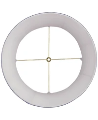 Springcrest Mapo 14" Top x 17" Bottom x 11" High x 11" Slant Lamp Shade Replacement Drum Softback Washer Harp Finial