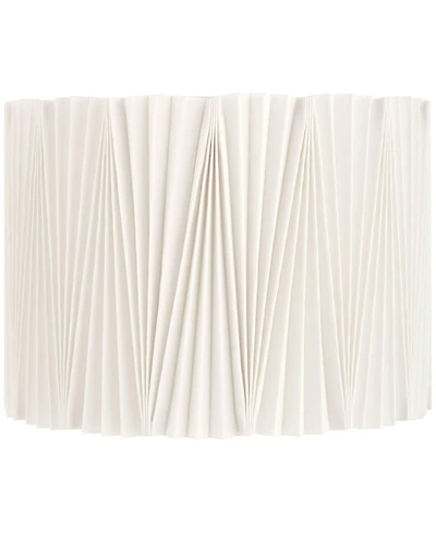 Springcrest 15" Top x 15" Bottom x 11" High x 11" Slant Lamp Shade Replacement Brussels Linen Diamond Pleats Spider Harp Finial