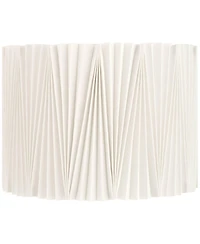 Springcrest 15" Top x 15" Bottom x 11" High x 11" Slant Lamp Shade Replacement Brussels Linen Diamond Pleats Spider Harp Finial