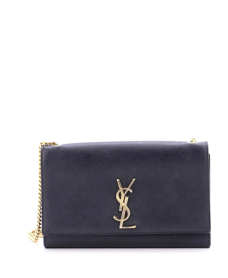 Pre-Owned Saint Laurent Medium Classic Monogram Crossbody Bag Grainy Leather