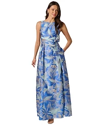 Adrianna Papell Women's Square Neck Floral Dress