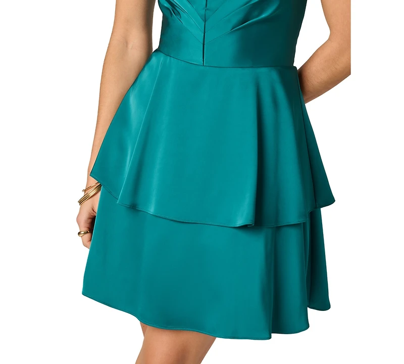 Adrianna Women's Sweetheart Satin Mini Dress