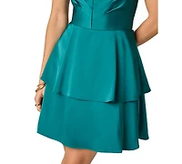 Adrianna Women's Sweetheart Satin Mini Dress