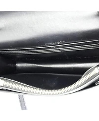 Pre-Owned Saint Laurent Sunset Top Handle Chain Wallet Embossed Leather