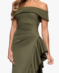 Xscape Petite Off The Shoulder Sleeveless Dress