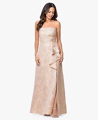 Xscape Petite Sleeveless Strapless Gown