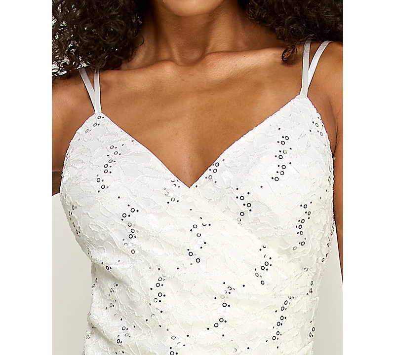 pear culture Juniors' Spaghetti Strap V-Neck Midi Dress