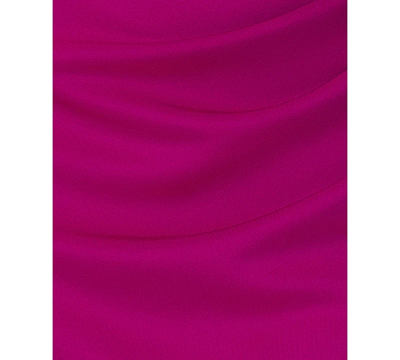 B&A By Betsy and Adam Women's One-Shoulder Trim Gown
