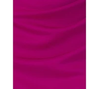B&A By Betsy and Adam Women's One-Shoulder Trim Gown