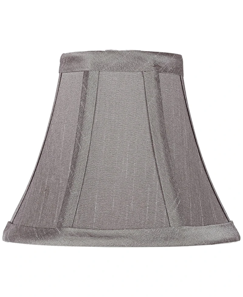 Springcrest Set of 8 Bell Chip Chandelier Lamp Shades Pewter Candelabra Clip-On Fitting
