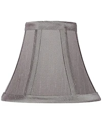 Springcrest Set of 8 Bell Chip Chandelier Lamp Shades Pewter Candelabra Clip-On Fitting