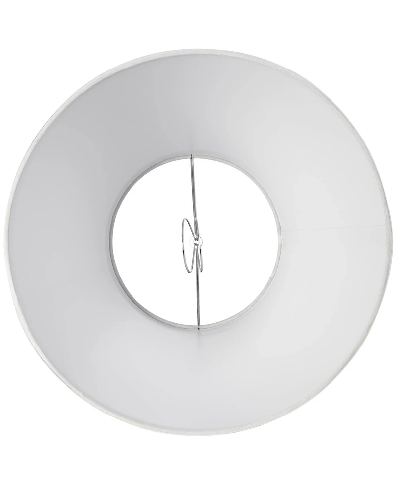 Springcrest Set of 2 Empire Lamp Shades Small 6" Top x 12" Bottom x 8" High x 8.5" Slant Clip-On Harp Finial Fitting