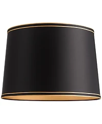 Springcrest Set of 2 Drum Lamp Shades Medium 14" Top x 16" Bottom x 11" High Spider with Replacement Harp and Finial Fitting