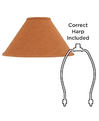 Springcrest Lamp Shade Replacement Tapered Boucle Woven Fabric Spider Harp Finial