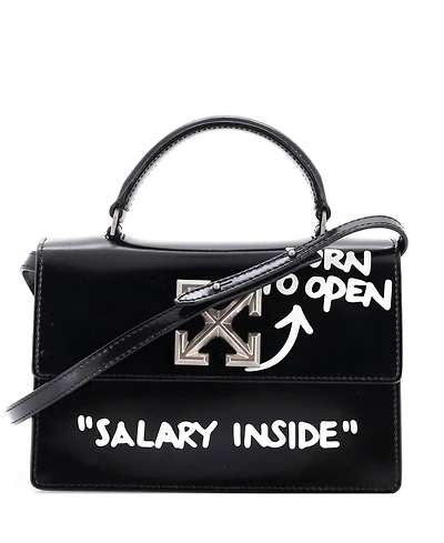 Pre-Owned Off White Jitney 1.4 Bag Printed Leather