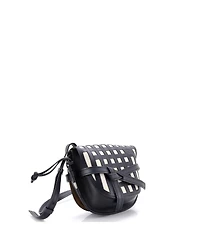 Pre-Owned Loewe Small Gate Shoulder Bag Grid Leather