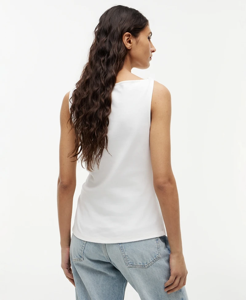 Tommy Hilfiger Women's Interlock Knot Sleeveless Cotton Top