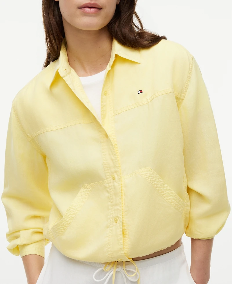 Tommy Hilfiger Women's Collared Long-Sleeve Shirt