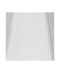 Springcrest Imperial Shade Set of 4 Empire Chandelier Lamp Shades White Small 3" Top x 6" Bottom x 5" High Candelabra Clip-On Fitting