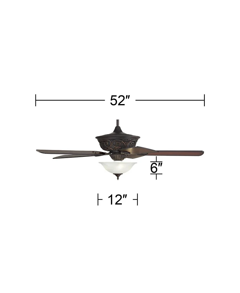 Casa Vieja 52" Contessa Industrial Rustic Indoor Ceiling Fan Led Light