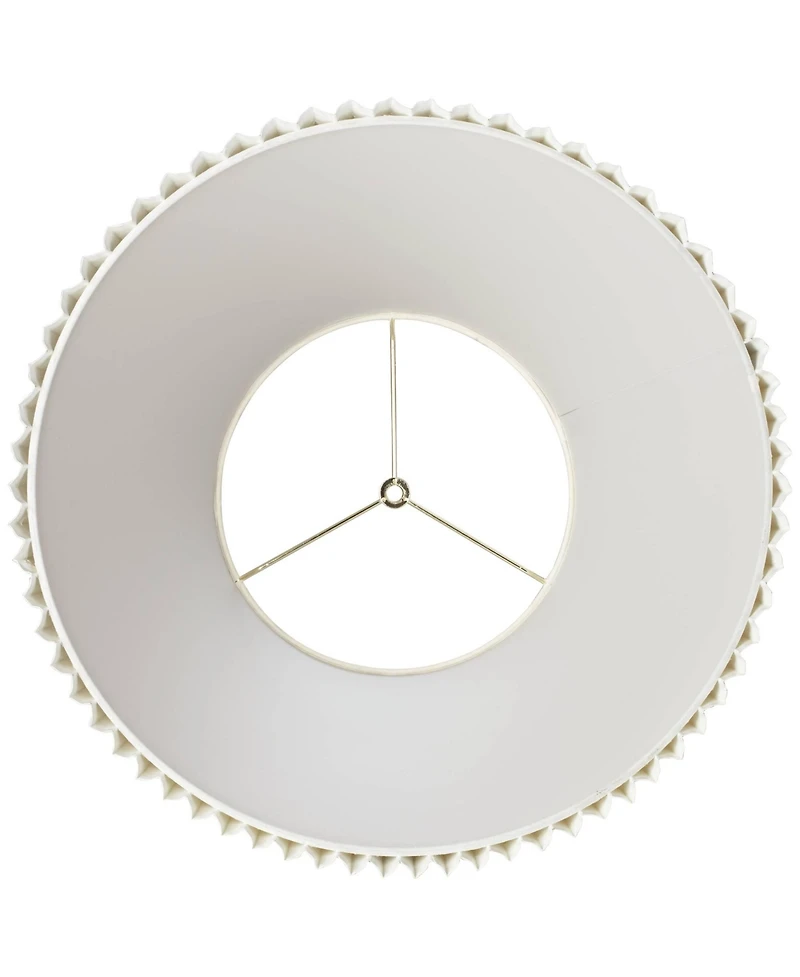 Springcrest Set of 2 Knife Pleat Empire Lamp Shades Large 11" Top x 19" Bottom x 14.25" High Spider Harp and Finial Fitting