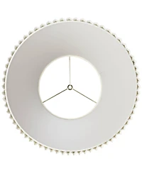 Springcrest Set of 2 Knife Pleat Empire Lamp Shades Large 11" Top x 19" Bottom x 14.25" High Spider Harp and Finial Fitting