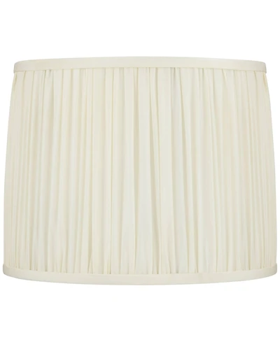 Springcrest Cascade 13" x 14" x 11" High x 11" Slant Lamp Shade Replacement Drum Pleated Washer Harp Finial