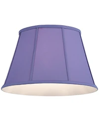 Springcrest Mapo 11" Top x 17" Bottom x 11" High x 11" Slant Lamp Shade Replacement Cornflower Blue Bell Softback Washer Harp Finial