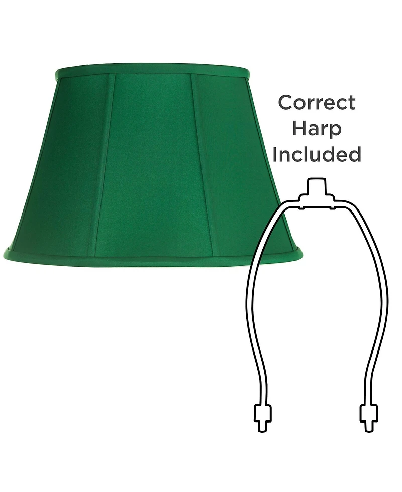 Springcrest 11" Top x 17" Bottom x 11" High x 11" Slant Lamp Shade Replacement Large Drum Empire Spider Harp Finial