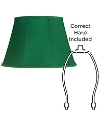 Springcrest 11" Top x 17" Bottom x 11" High x 11" Slant Lamp Shade Replacement Large Drum Empire Spider Harp Finial
