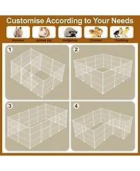 Aronkl Portable Animal Playpen Transparent Plastic Diy Indoor Outdoor for Guinea Pigs Bunny Ferrets